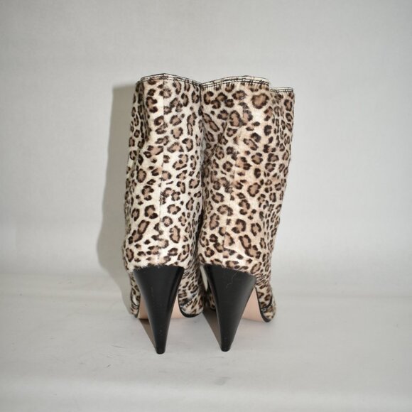 $600 stuart weitzman atomic west CALF HAIR bootie leopard pointy 8.5 (MF26) - Picture 6 of 9